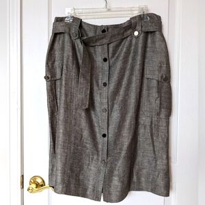 Gorgeous Calvin Klein silver linen skirt